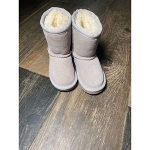 LAMO Toddler girl size 6 Gray Suede Fleece Lined Pull-On Winter Boots